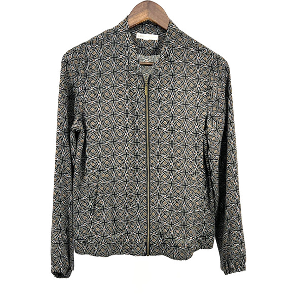 Cato Zipper Jacket Blouse Lightweight Long Sleeve Geometric Women's - Picture 1 of 3